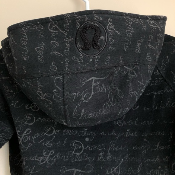 RARE Lululemon Manifesto Chalkboard Scuba Hoodie - Picture 7 of 12